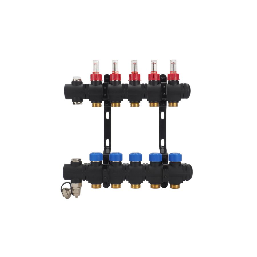 Vloerverwarmingsverdeler EcoFlow BASIC composiet open 10-groeps