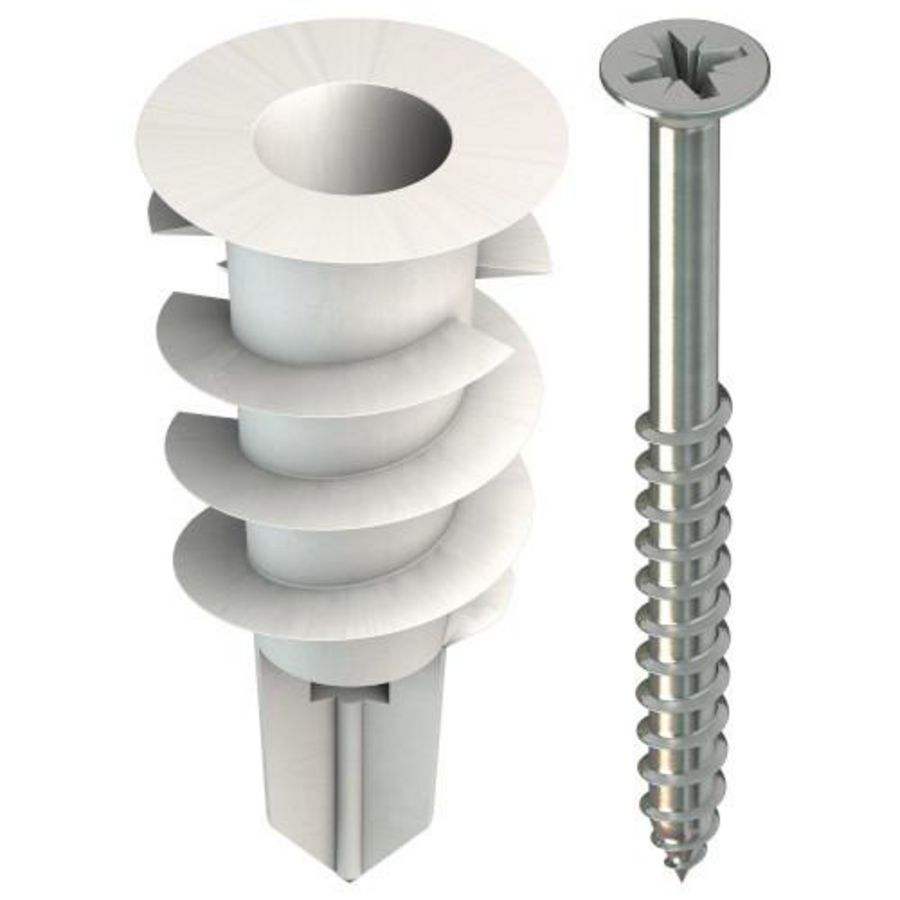 Doos a 50st. Spiral gipskartonplug 32 + schroef