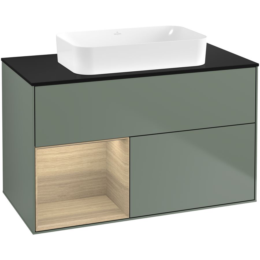 Wastafelonderkast Finion 1000x603x501mm Olive Matt Lacquer G652PCGM