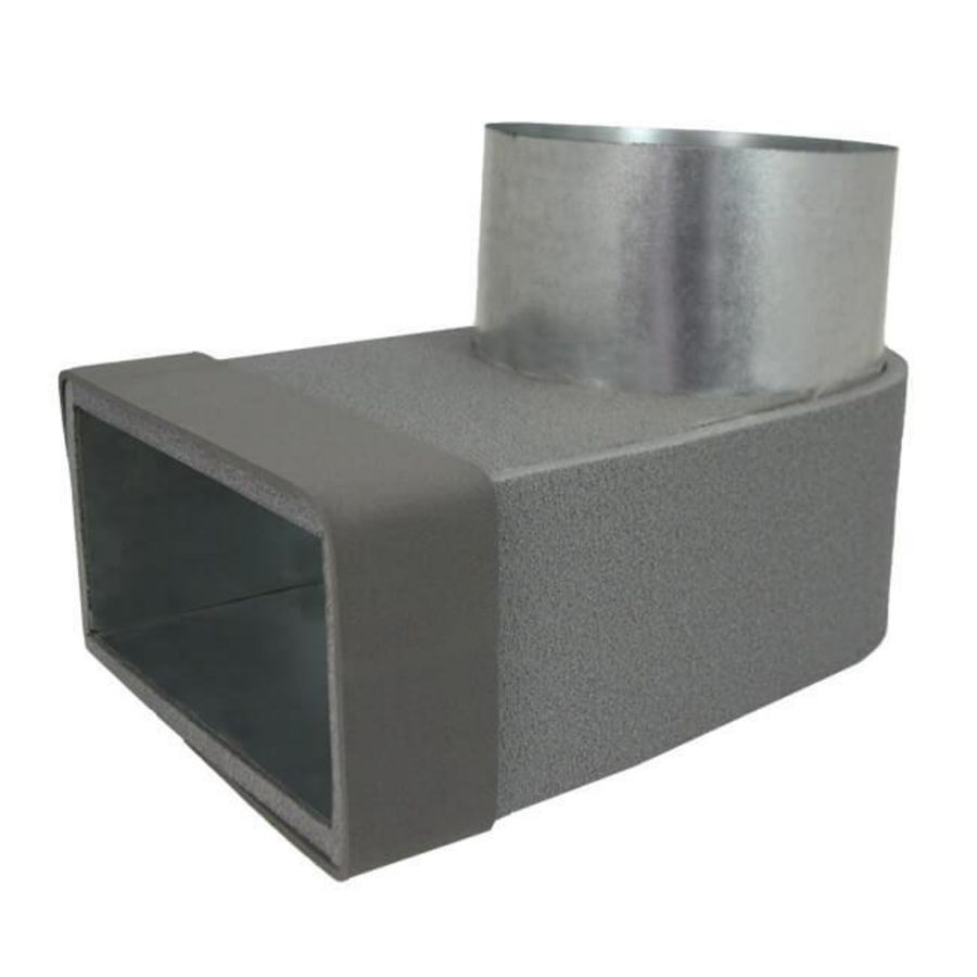 Lepe hoekstuk enkel symetr. 220x80mm naar 160mm Thermoduct