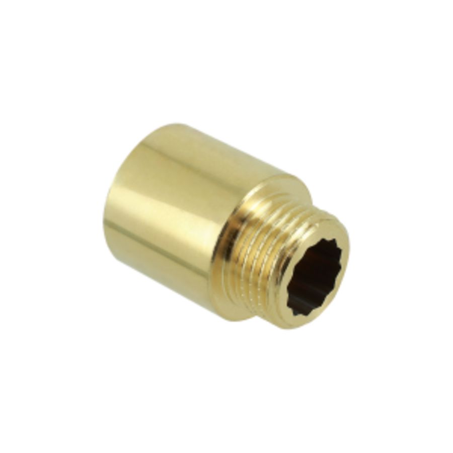 Draad messing kraanverlengstuk 1/2" L=20mm VVE=10