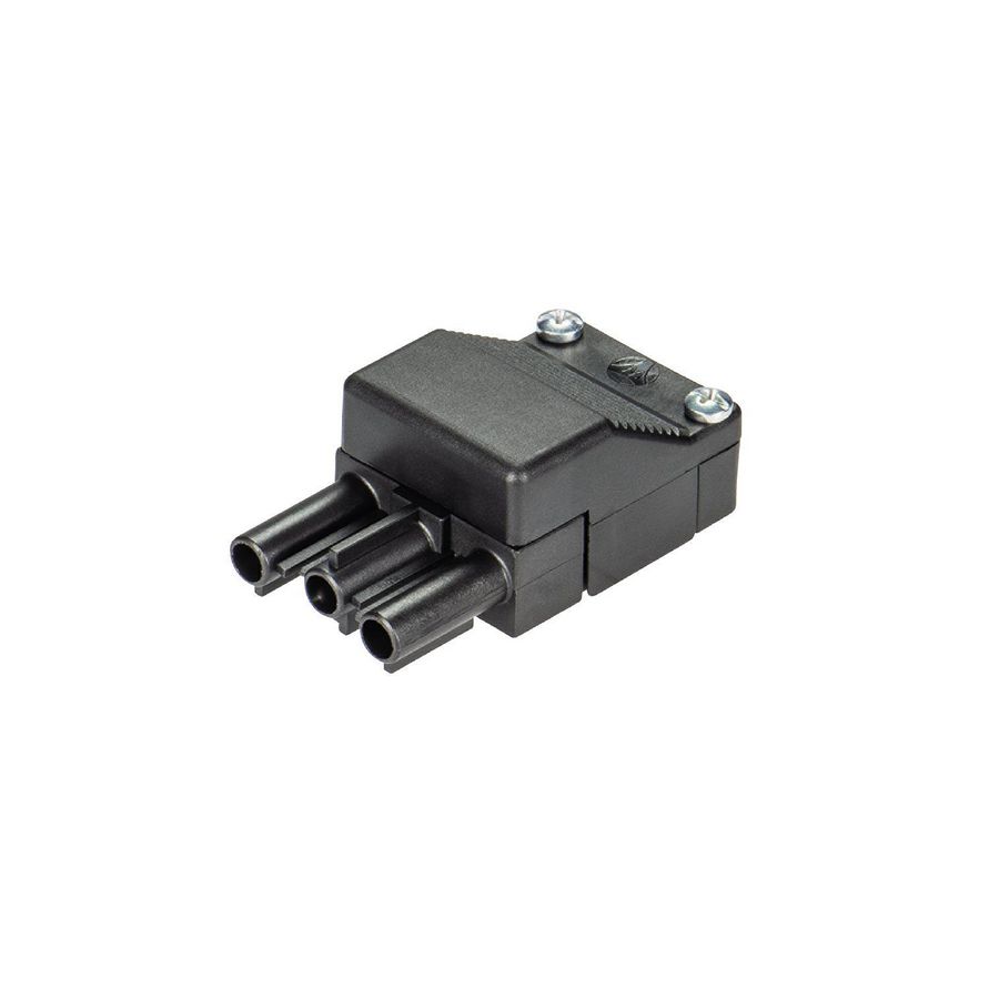Stekerdeel met trekontlasting ST18/3S ZE zwart flm VVE=100