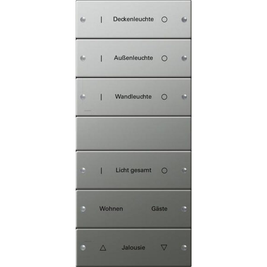 Wippenset 6-v (3+3) besch. System 55 edelstaal