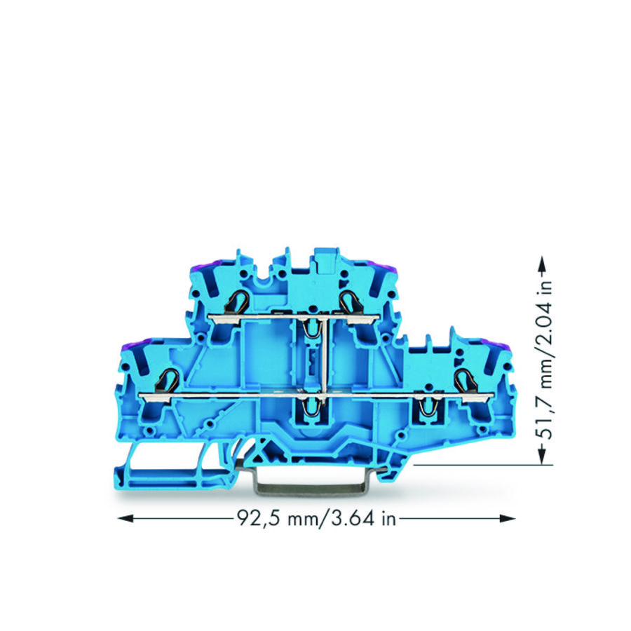 2-etageklem 4-draads rijgklem N blauw 2002-2709 VVE=50