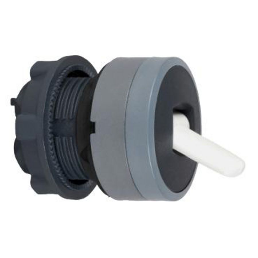 black toggle switch head Ø22 2-position stay put cp grey