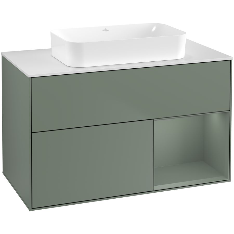 Wastafelonderkast Finion 1000x603x501mm Olive Matt Lacquer G661GMGM