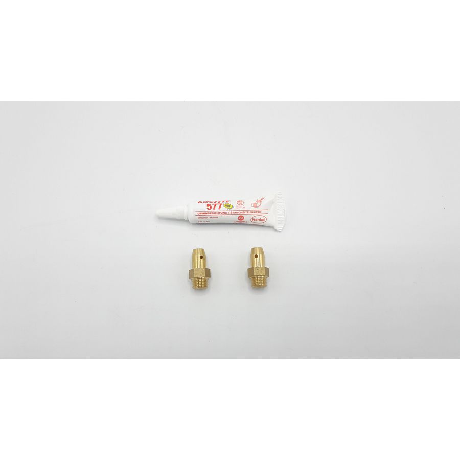 Drukmeetnippel 1/8" (2x) Incl Loctite