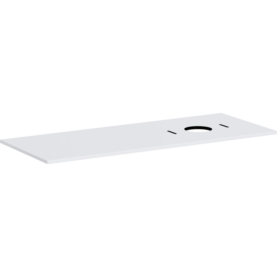 Console Xilesa E 1375/550 met uitsparing  rechts waskom z. kraangat mat wit