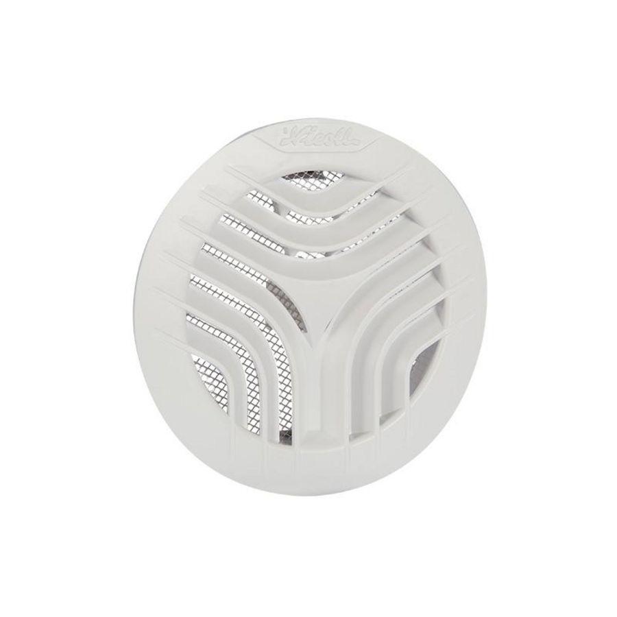 Ventilatierooster+klemmen Ø125mm wit