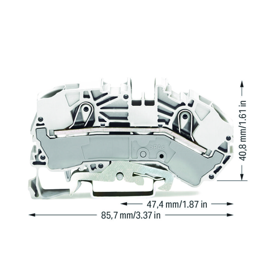 Reserve voedingsklem 16 mm² Push-in wit VVE=20