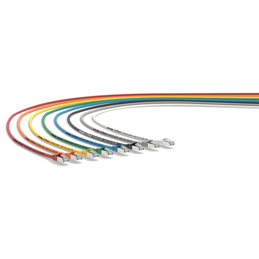 ETHERLINE LAN Cat.6A 0,25 BK