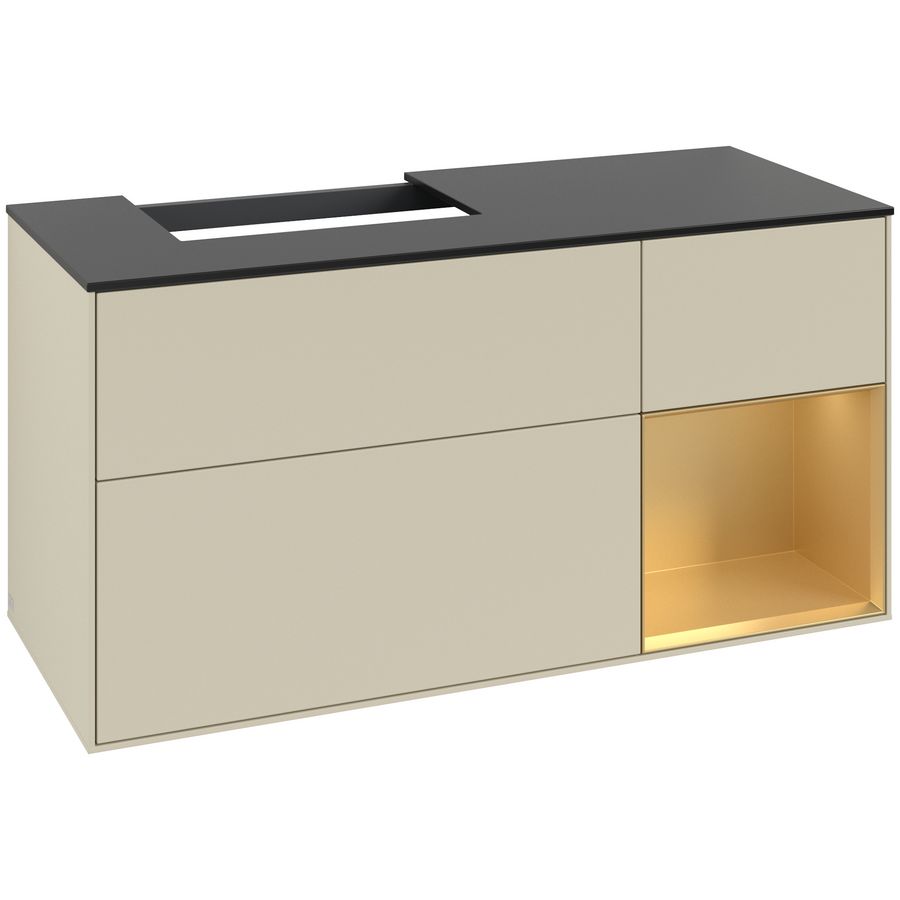 Wastafelonderkast Finion 1200x603x501mm S.Grey Matt Lacquer F152HFHJ