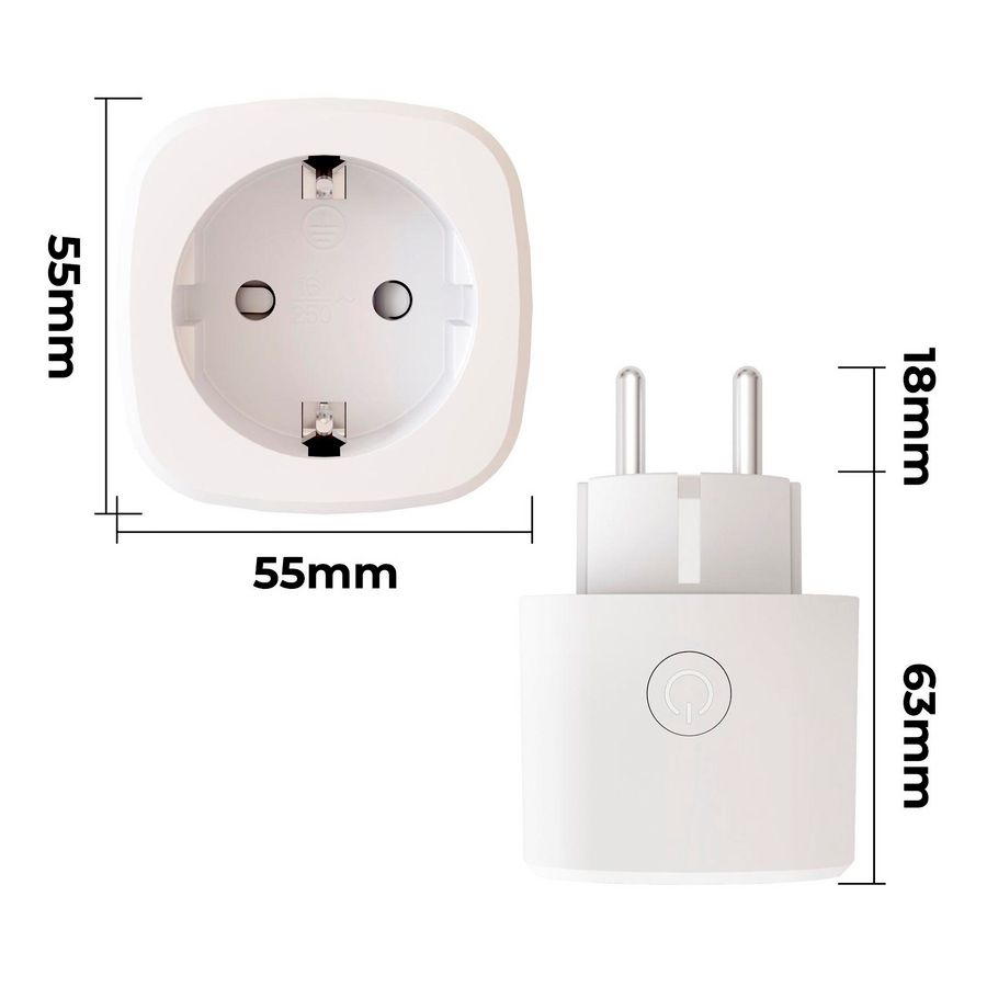 Smart WIFI Connect Powerplug EU 16A with Power Meter