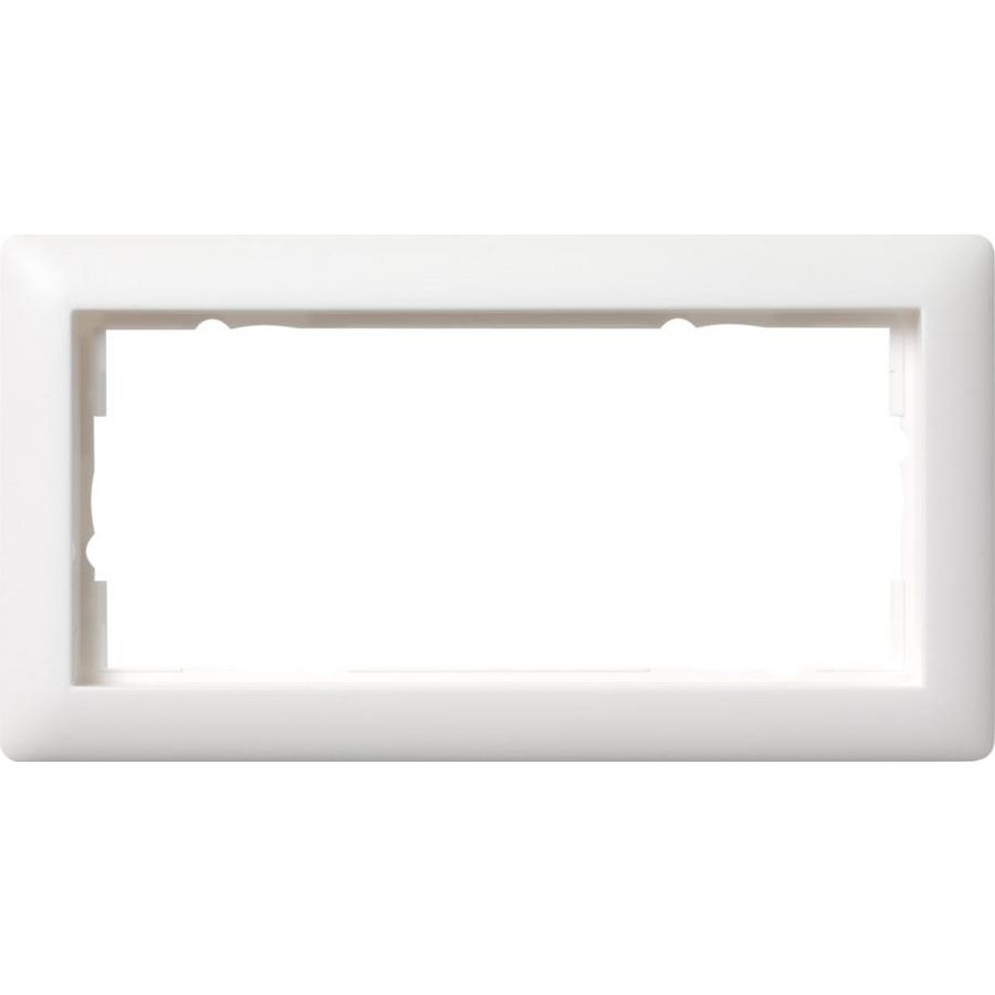 Afdekraam 2-v z/ms Gira Standard 55 zuiver wit m