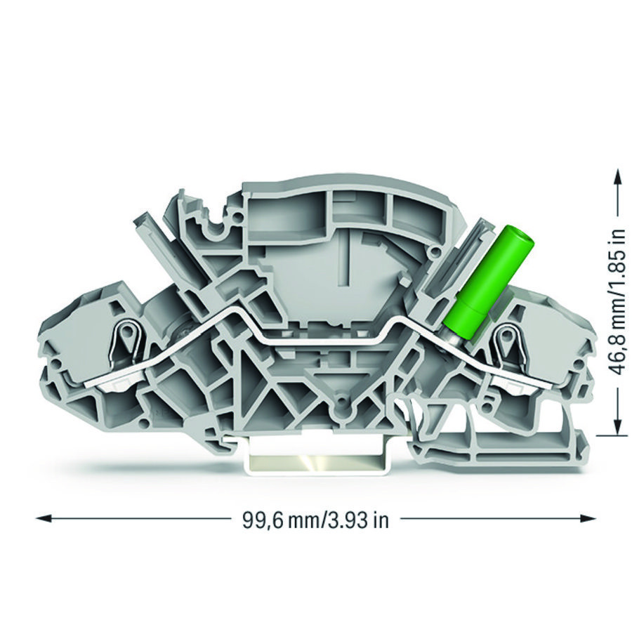 2-draads rijg 6mm² aanraking bev.testbus 8801/044-000 VVE=20