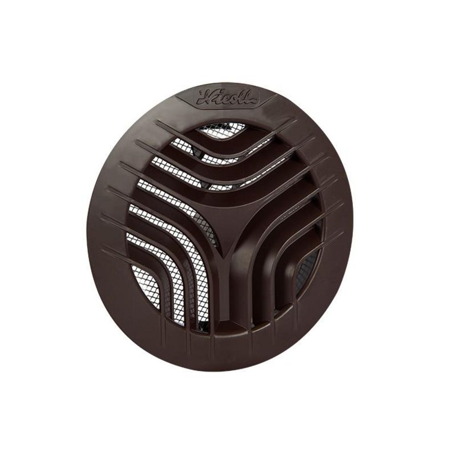 Ventilatierooster+klemmen Ø125mm bruin