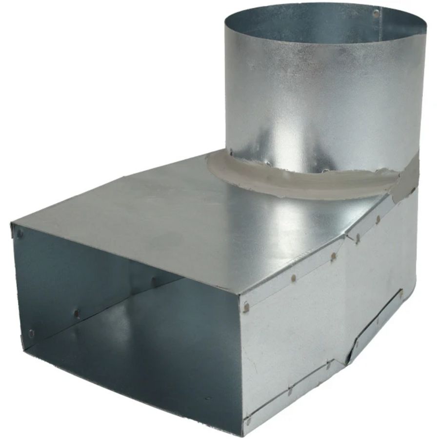 Lepe hoekstuk 170x80mm naar Ø160mm