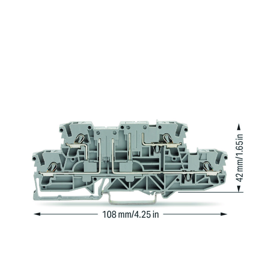 2etageklem 4-draads rijg voor rail 35x15+35x7,5 VVE=50