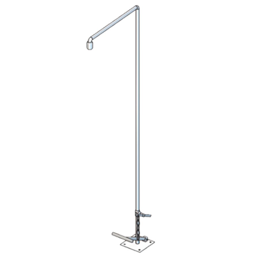 Nooddouche B-safety vrijstaand RVS