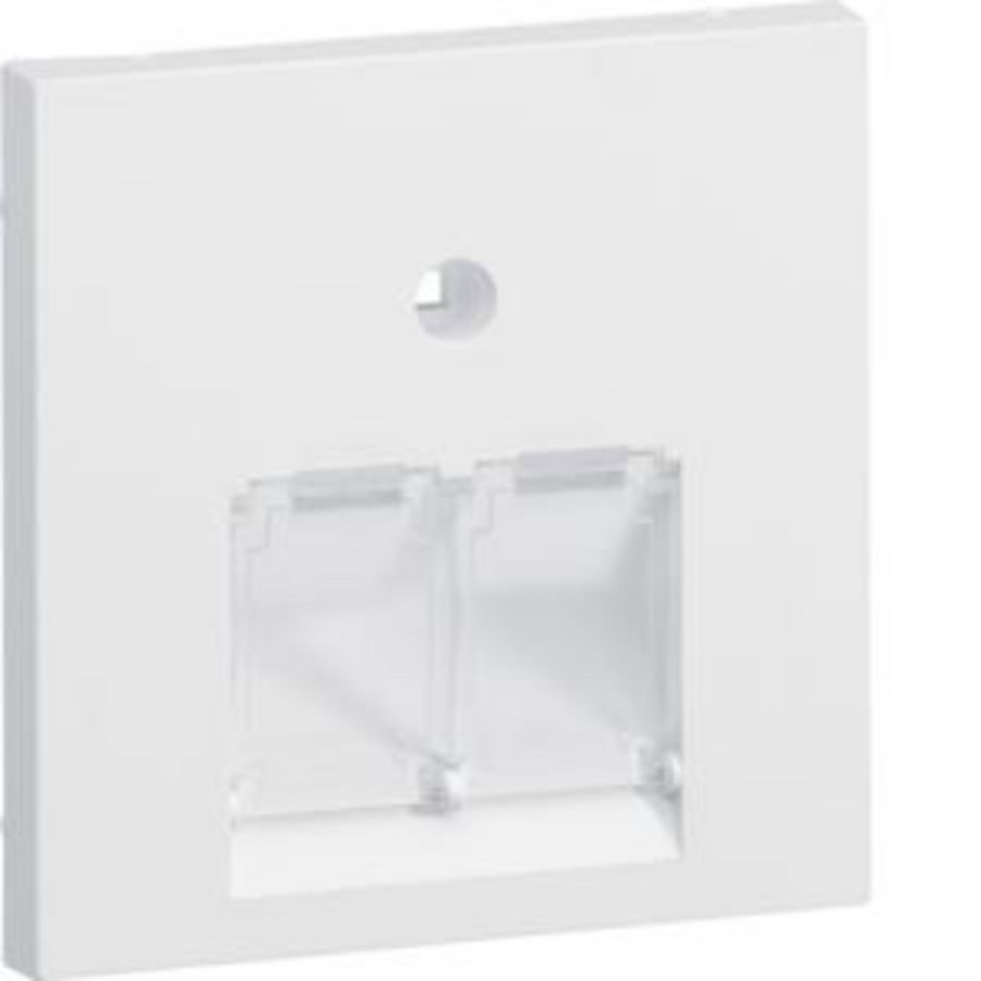 Centraaldeel 55mm data/universeel 2-voudig hal.vrij vwit