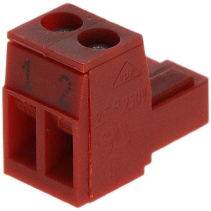 Afsluitklem 2-polig rood