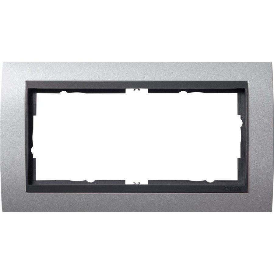 afdekraam 2-v z/ms overgangsafdekplaat AN Gira Event kl.alum.