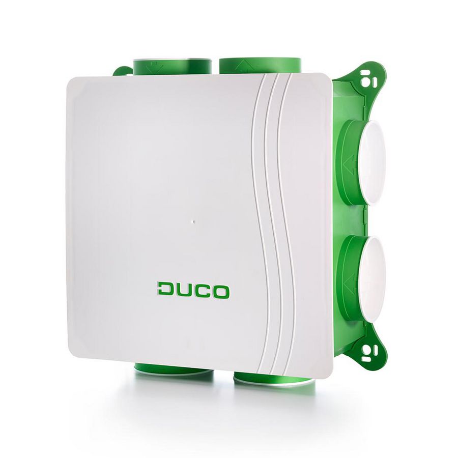 Woonhuisventilator DucoBoxSilent Connect RF + wired gelijkstroom ventilator 230V randaarde stekker
