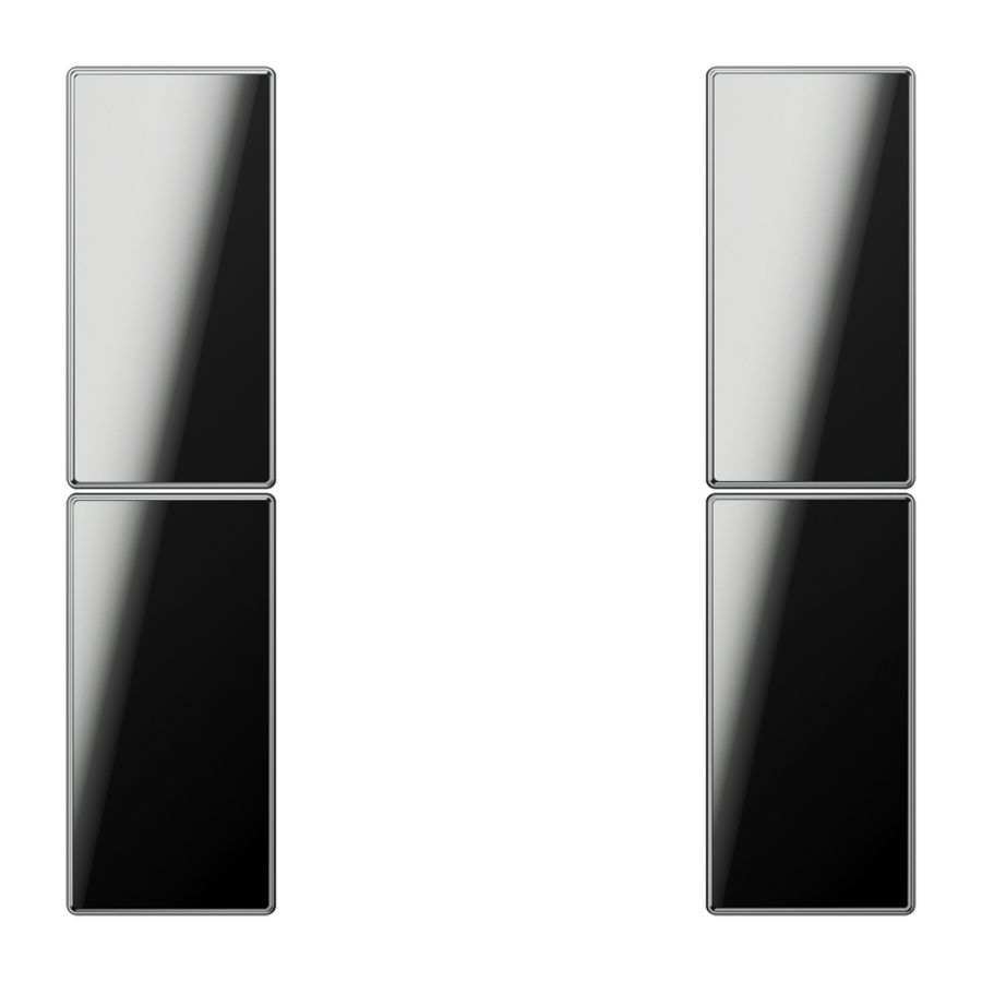 Tastafdekking compleet 2-voudig LS glanschroom KNX