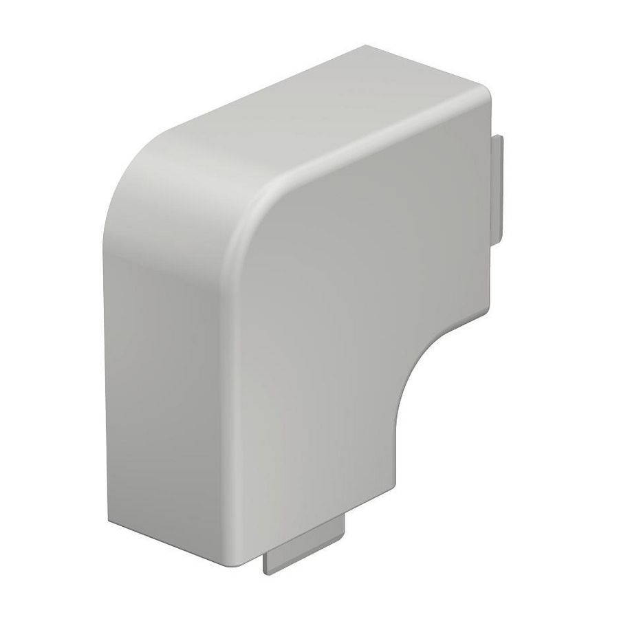 Deksel platte hoek 40x60mm polyvinylchlorid lichtgrijs VVE=2