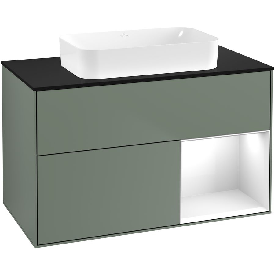 Wastafelonderkast Finion 1000x603x501mm Olive Matt Lacquer G662GFGM