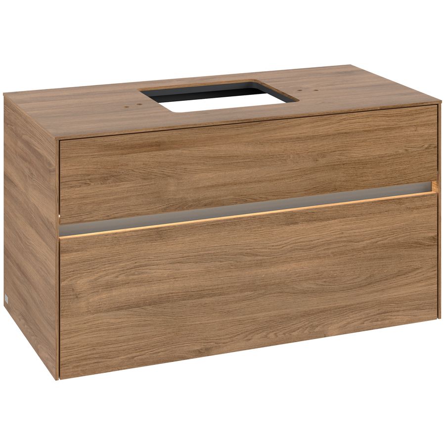 Wastafelonderkast Collaro 1000x548x500mm Oak.Kans C125B0RH
