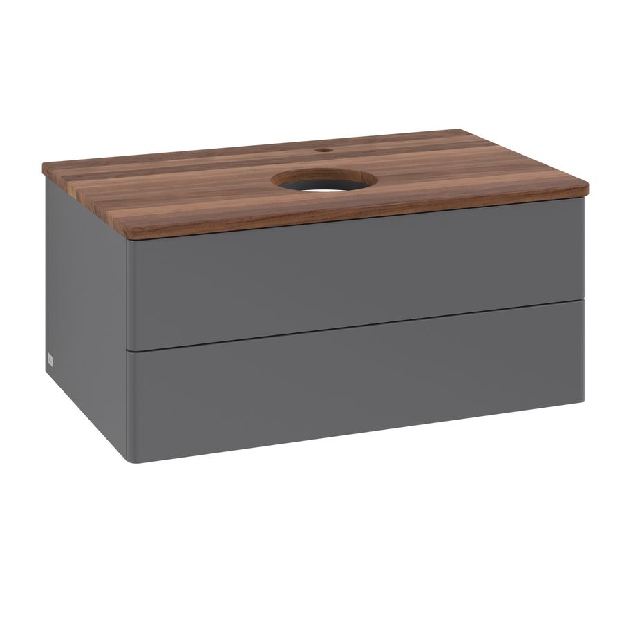 Wastafelonderkast Antao 800x360x500mm Antr. Matt Lacquer K19052GK