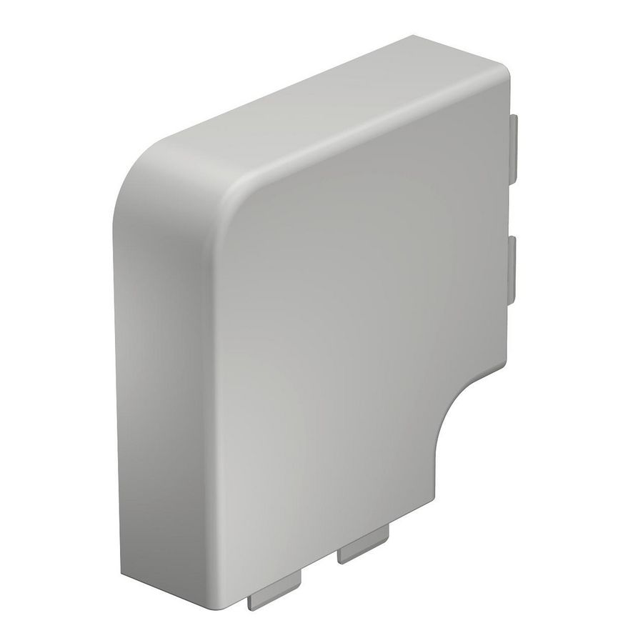 Deksel platte hoek 40x110mm polyvinylch. lichtgrijs VVE=2