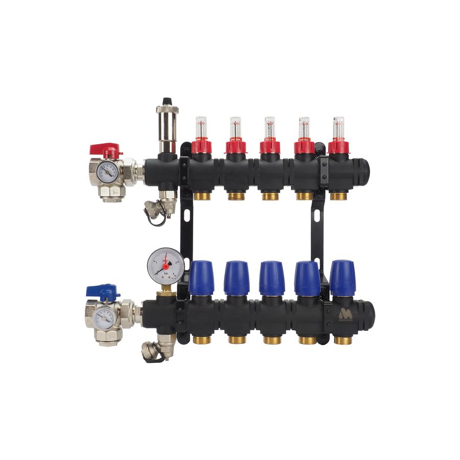 Vloerverwarmingsverdeler EcoFlow PREMIUM composiet open 10-groeps