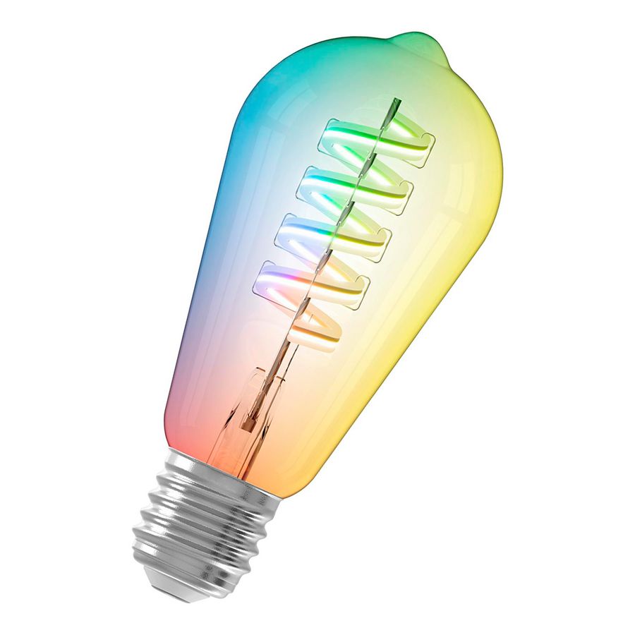 LED-lamp smart WIFI ST64 E27 240V 4.9W 27W RGB+1800K helder