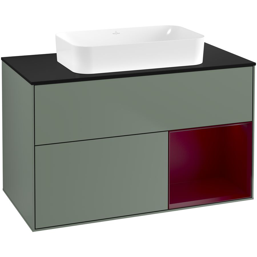 Wastafelonderkast Finion 1000x603x501mm Olive Matt Lacquer G662HBGM