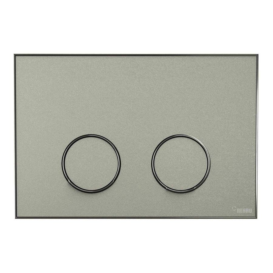 Frame Bedieningsplaat MEPA 2-toets warmgrijs-matzilver