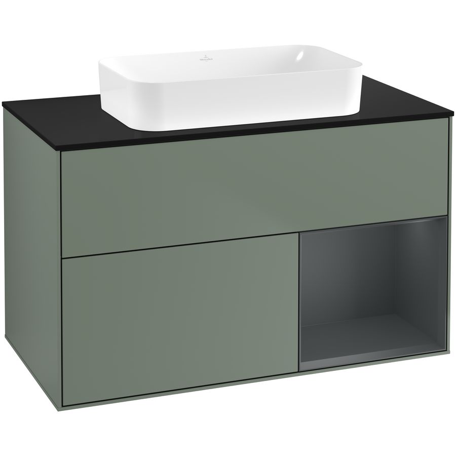 Wastafelonderkast Finion 1000x603x501mm Olive Matt Lacquer G662HGGM