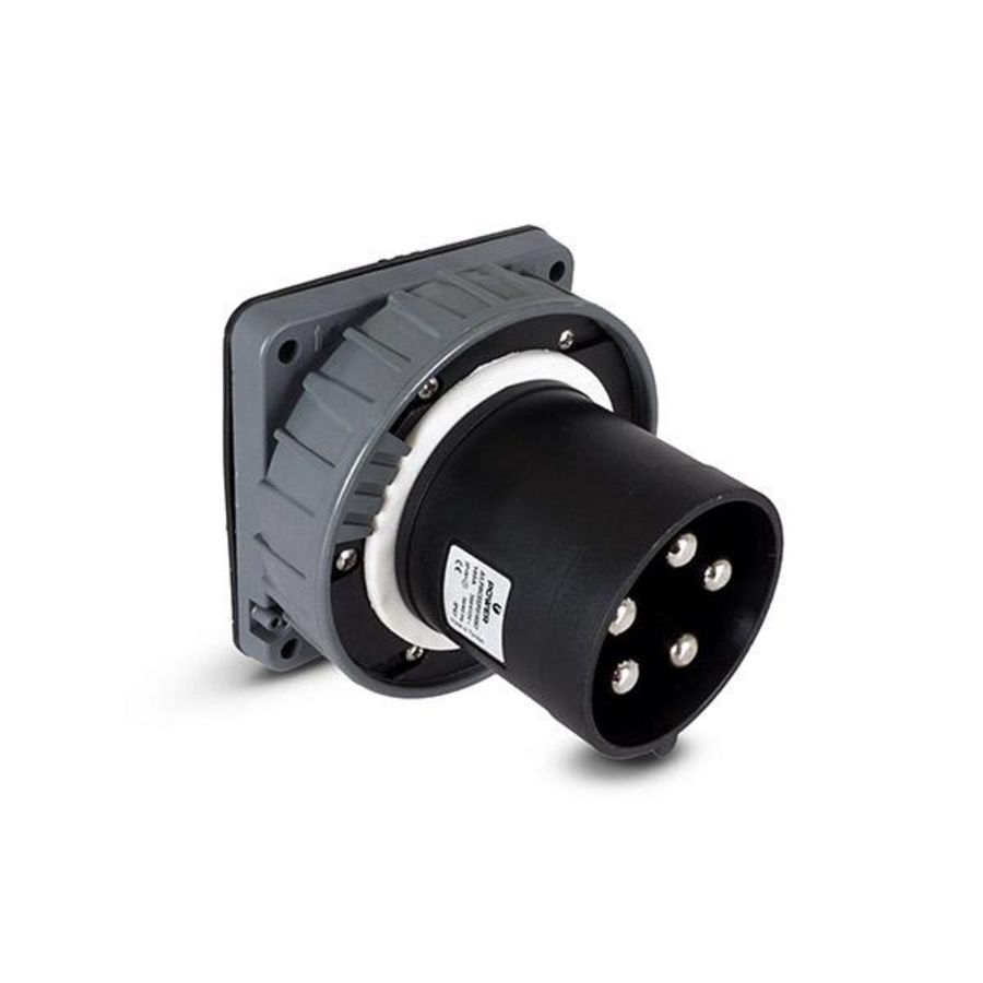 CEE inbouw contactdoos inlet 5P 160A IP67 zwart/grijs