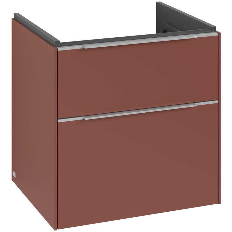 Wastafelonderkastkast SUBWAY 3.0 572x576x478mm Wine Red C578L0AH greep alu. glans