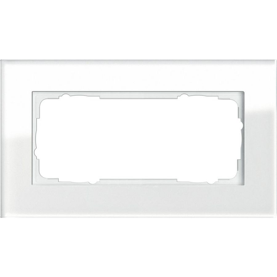 Afdekraam 2-v z/ms Gira Esprit gl.wit