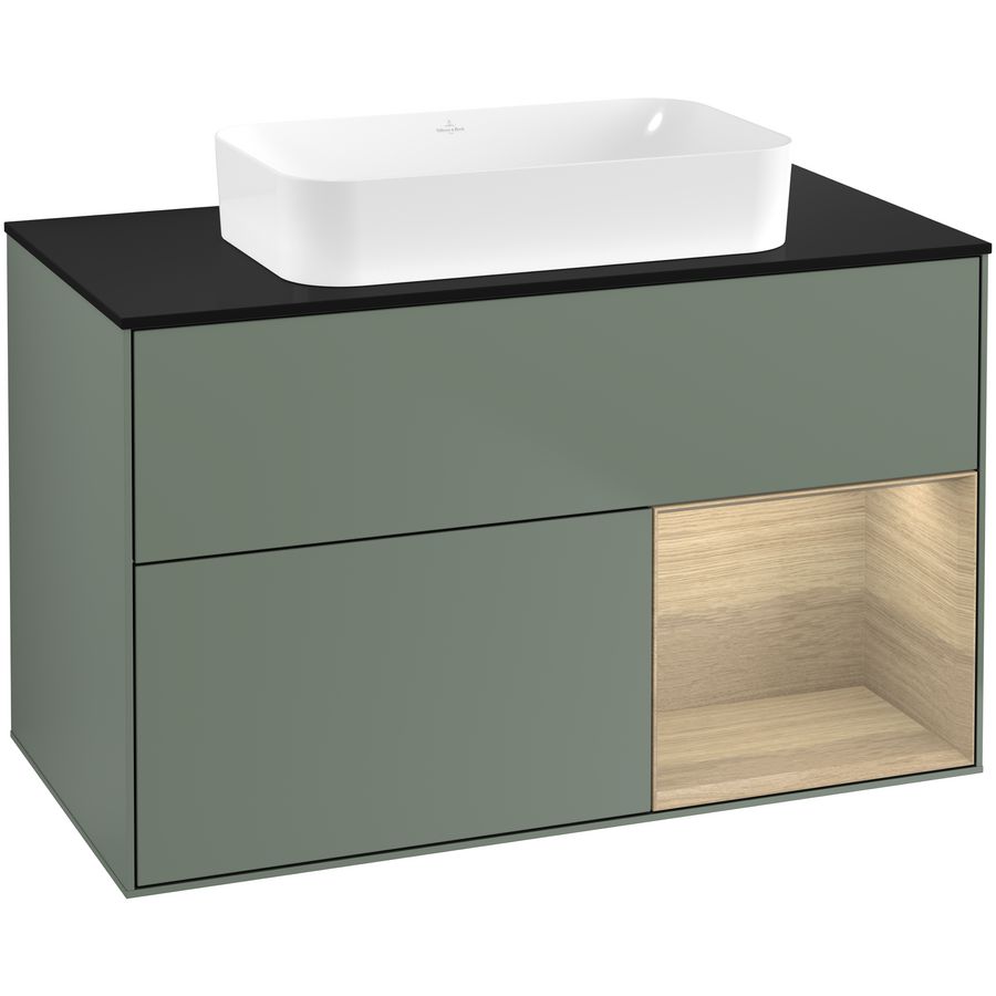 Wastafelonderkast Finion 1000x603x501mm Olive Matt Lacquer G662PCGM