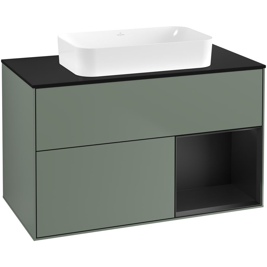 Wastafelonderkast Finion 1000x603x501mm Olive Matt Lacquer G662PDGM