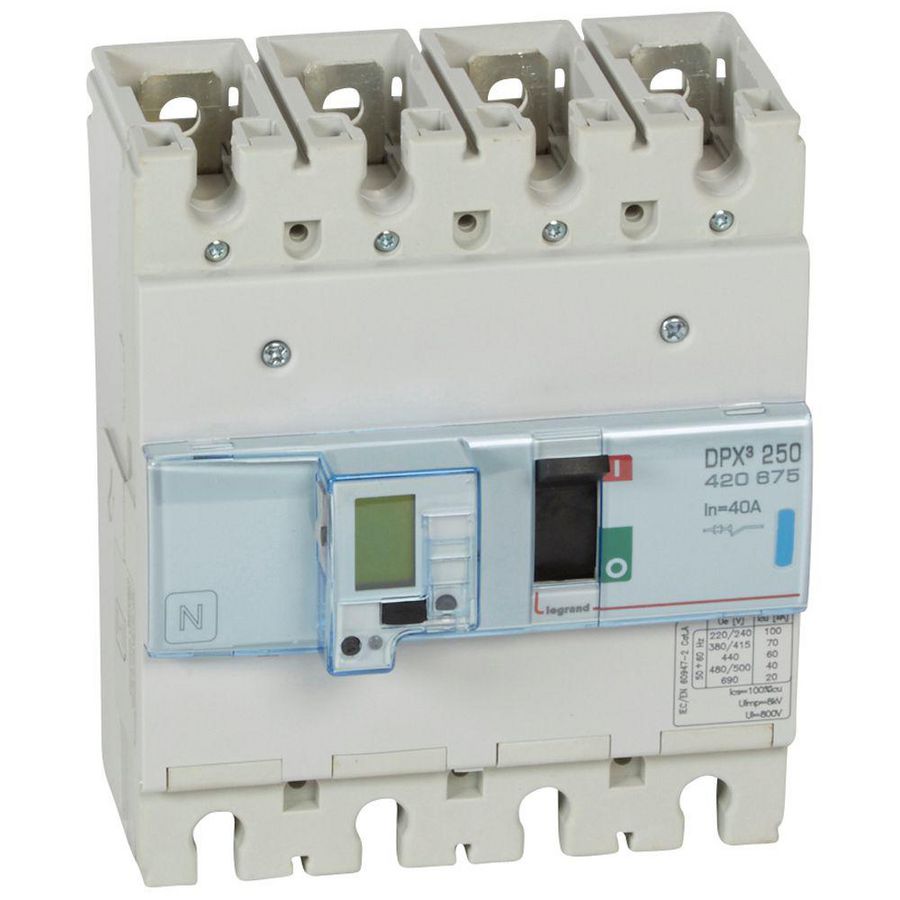 Vermogensschakelaar 250-e + mt 4-polig 40A 70kA DPX3