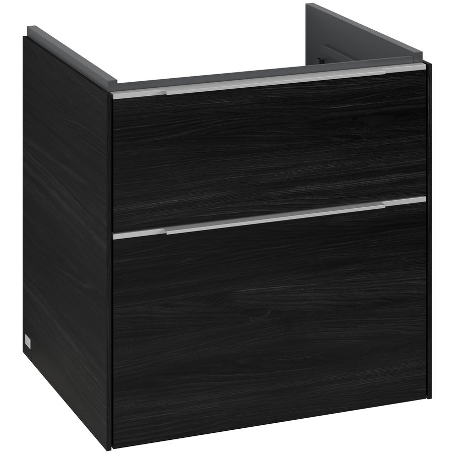 Wastafelonderkastkast SUBWAY 3.0 572x576x478mm Black Oak C578L0AB greep alu. glans