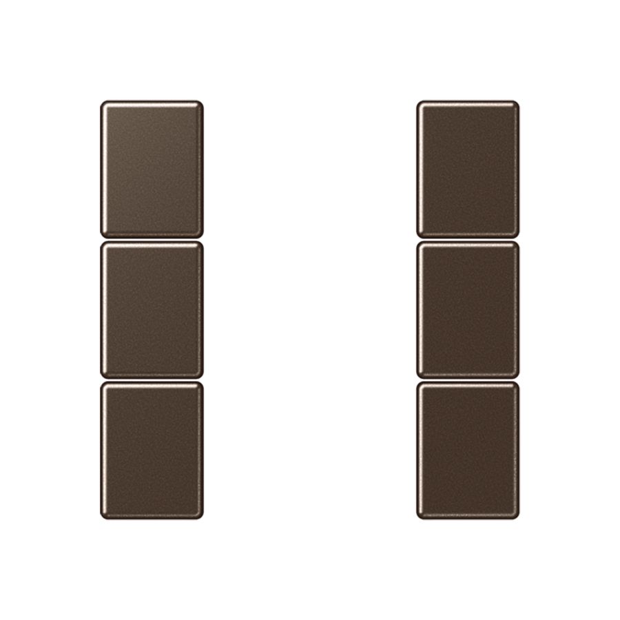 Tastafdekking compleet 3-voudig A500 mokka KNX