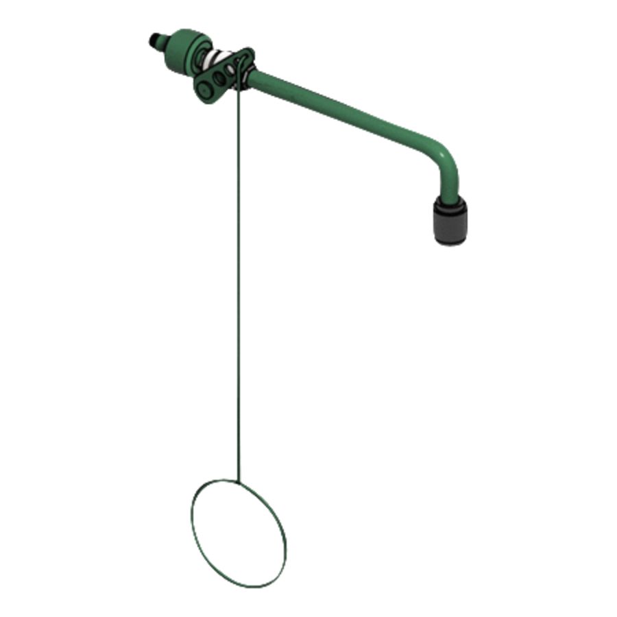 nooddouche wandmontage inbouw groen