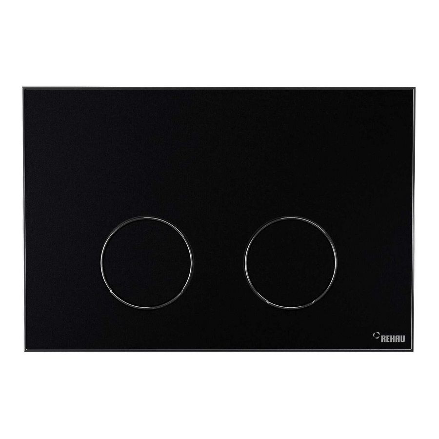 Frame Bedieningsplaat MEPA 2-toets zwart-chroom glans