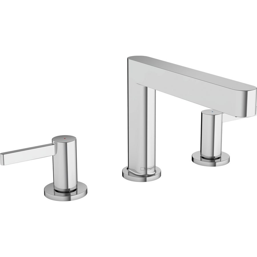 Finoris 3-gats wastafelmengkraan 110 chroom sprong 169mm incl. push-open plug 1.1/4"