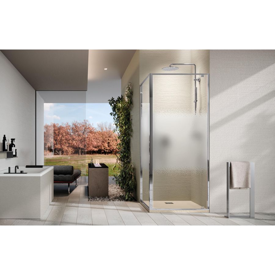 Zijwand RIGA F 1075-1090x2000mm helder glas profiel matchroom